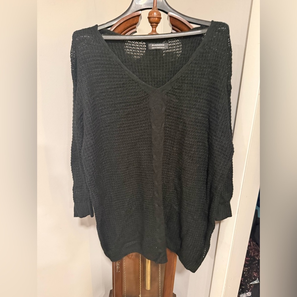 BloomChic Black Women's Cardigan Sweater